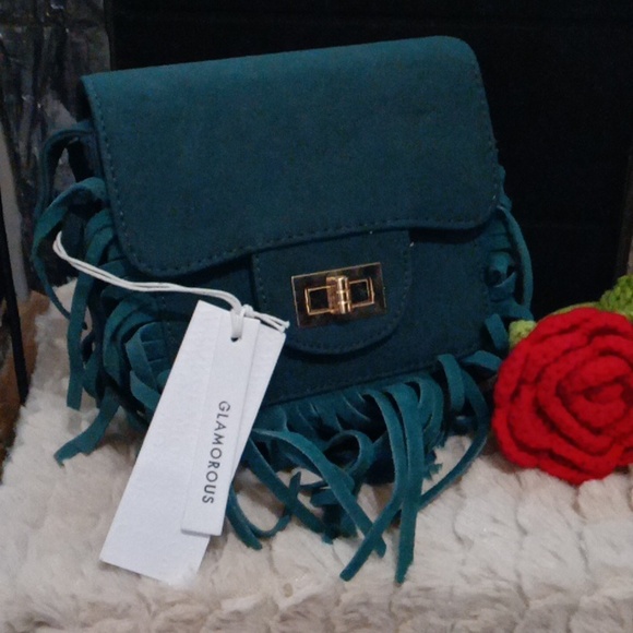 NWT fringed shoulder bag - Picture 1 of 7